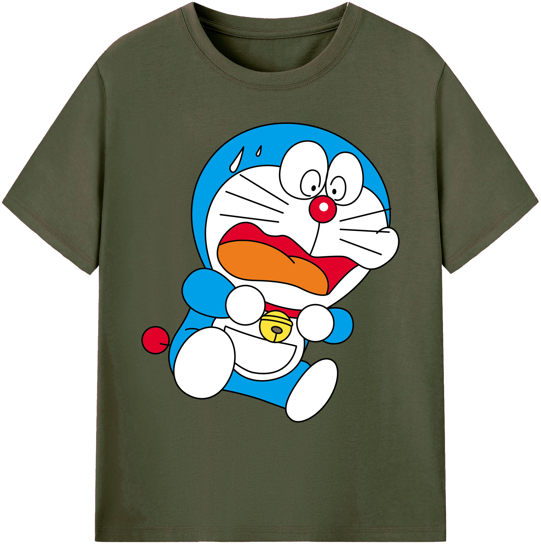 （画像用） ドラえもん Doraemon 綿100％ メンズ半袖Tシャツ｜肌触りやわらか＆通気性
